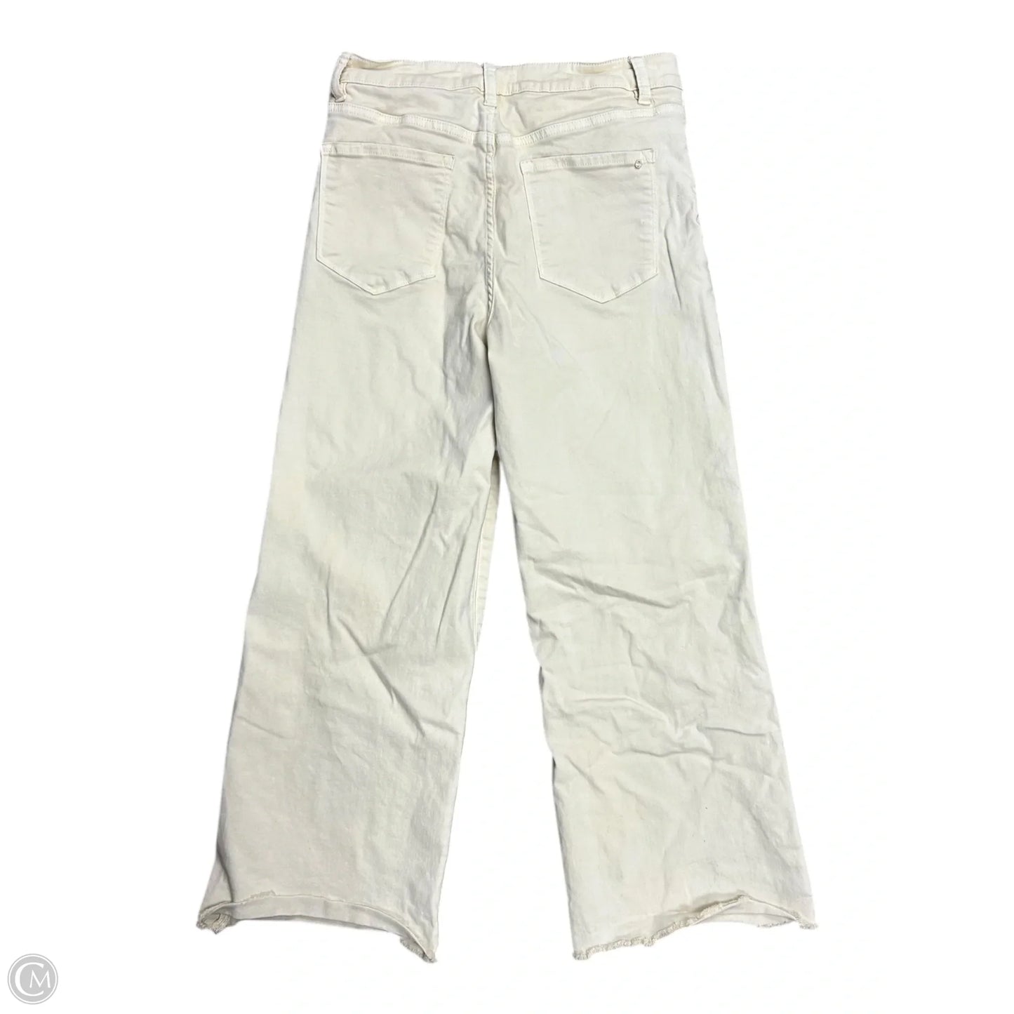 Jeans Wide Leg By Cmc In Cream Denim, Size: 8