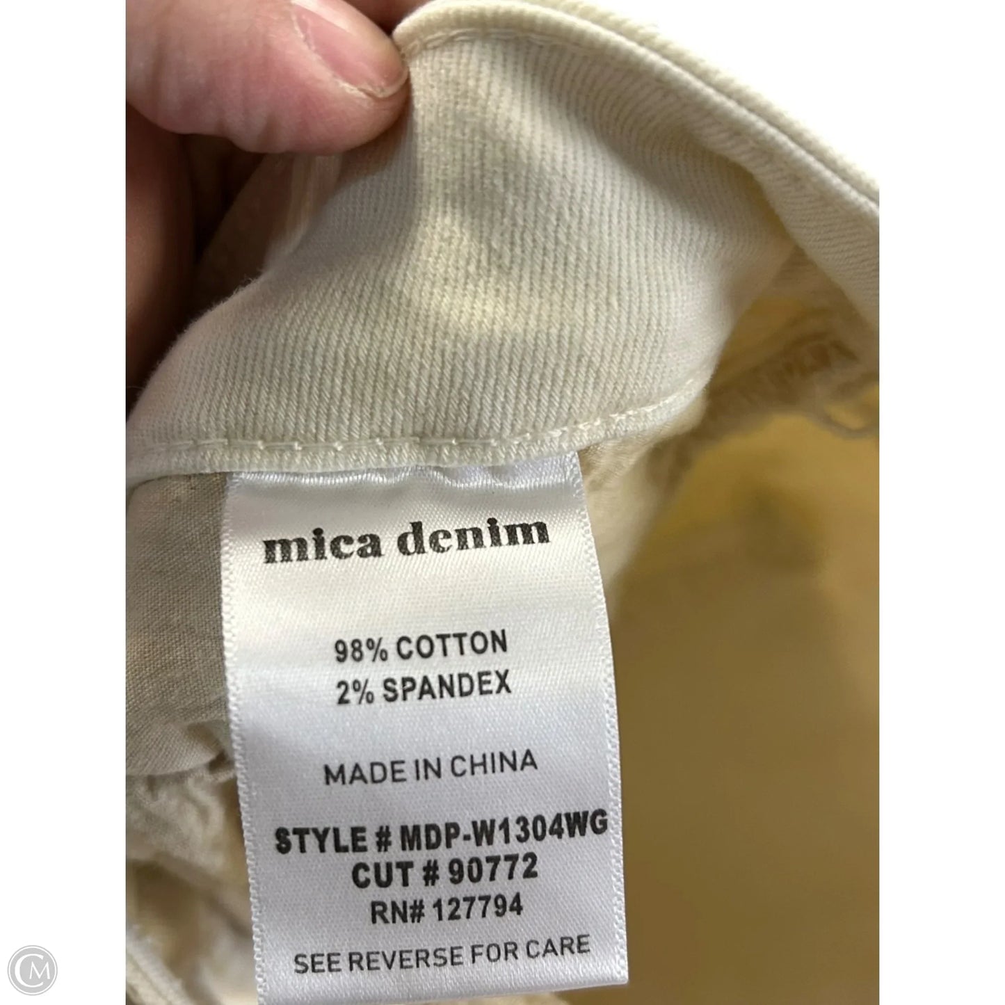 Jeans Wide Leg By Cmc In Cream Denim, Size: 8