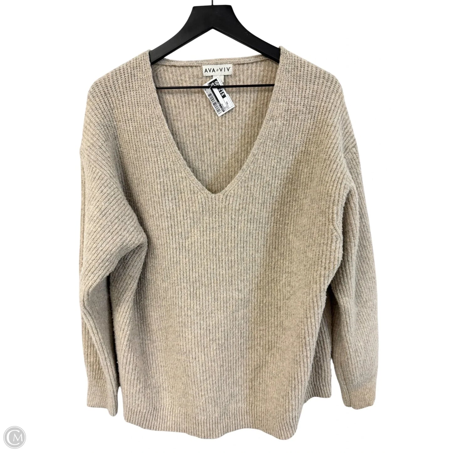 Sweater By Ava & Viv In Tan, Size: Xxl