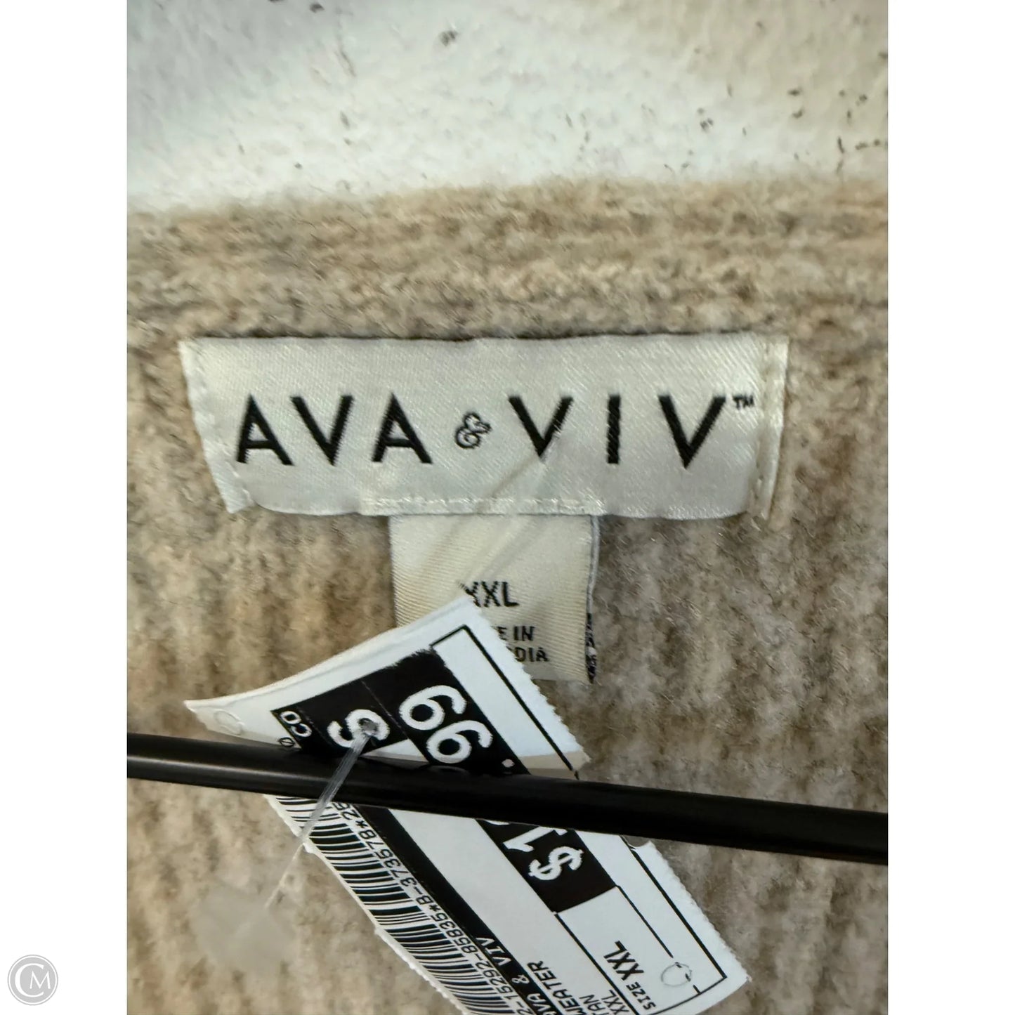 Sweater By Ava & Viv In Tan, Size: Xxl