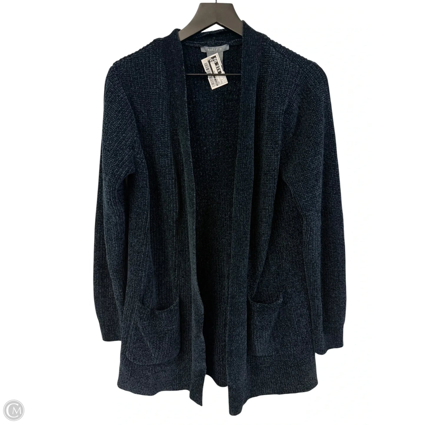 Sweater Cardigan By Matty M In Navy, Size: L
