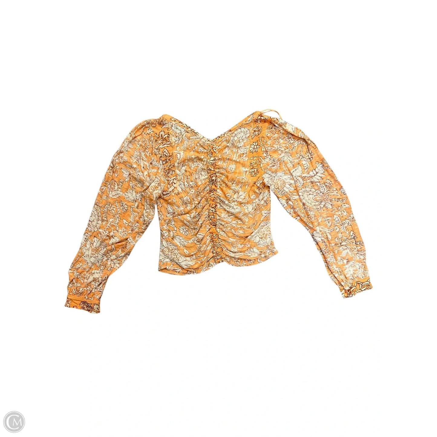 Top Long Sleeve By Free People In Orange, Size: M