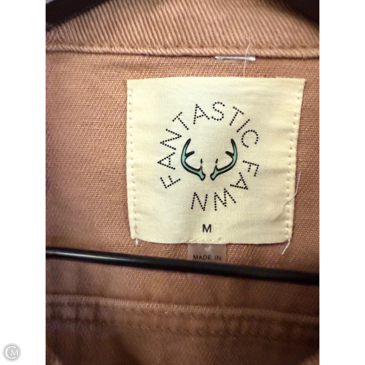 Jacket Denim By Fantastic Fawn In Orange Denim, Size: M