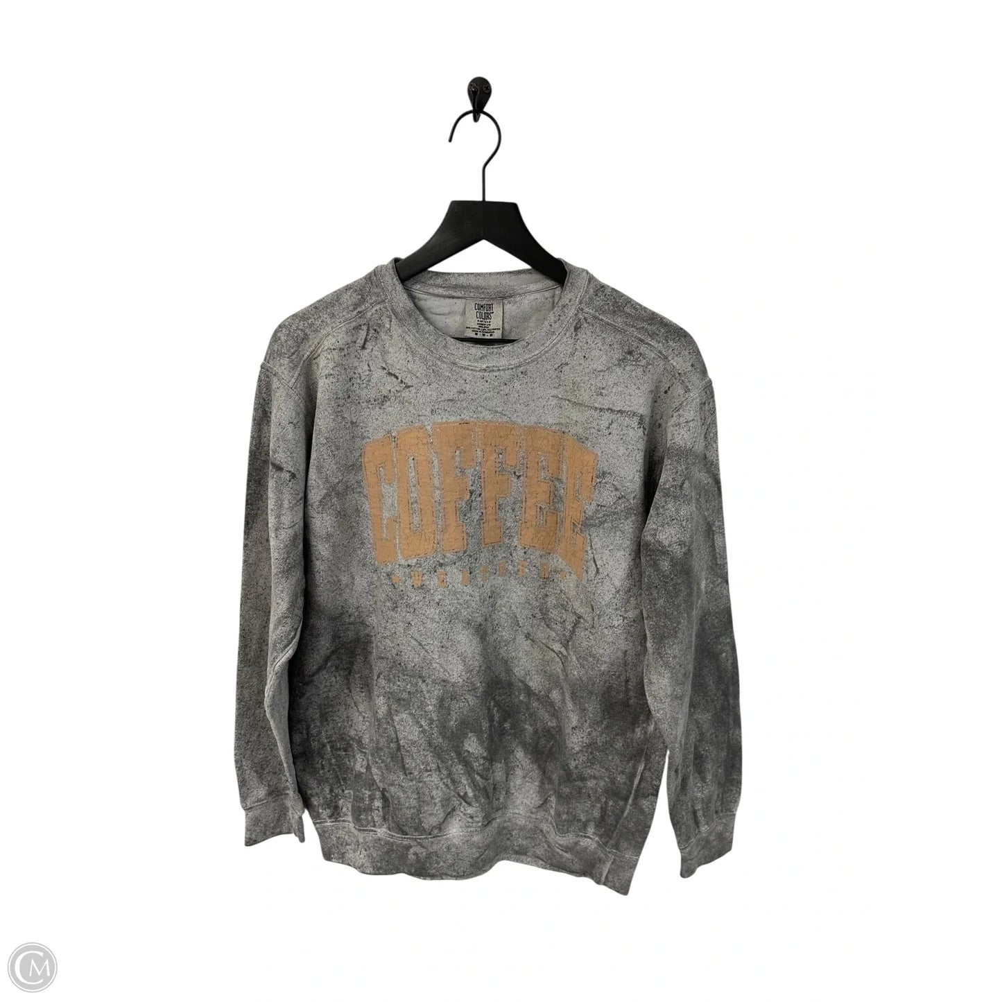 Sweatshirt Crewneck By Comfort Colors In Grey, Size: M