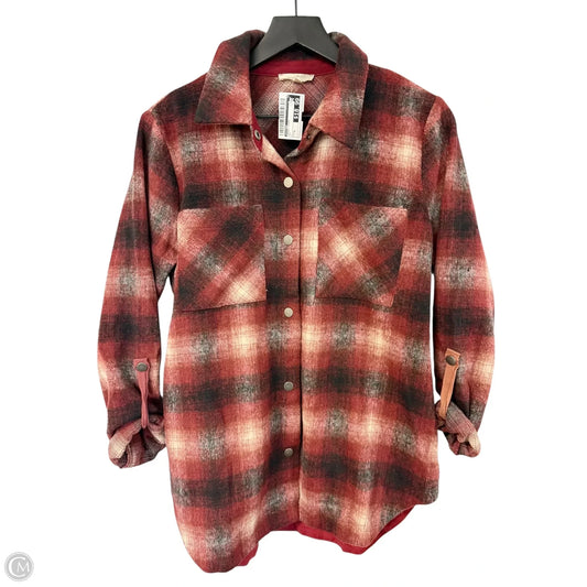 Jacket Shirt By Mystree In Red, Size: S