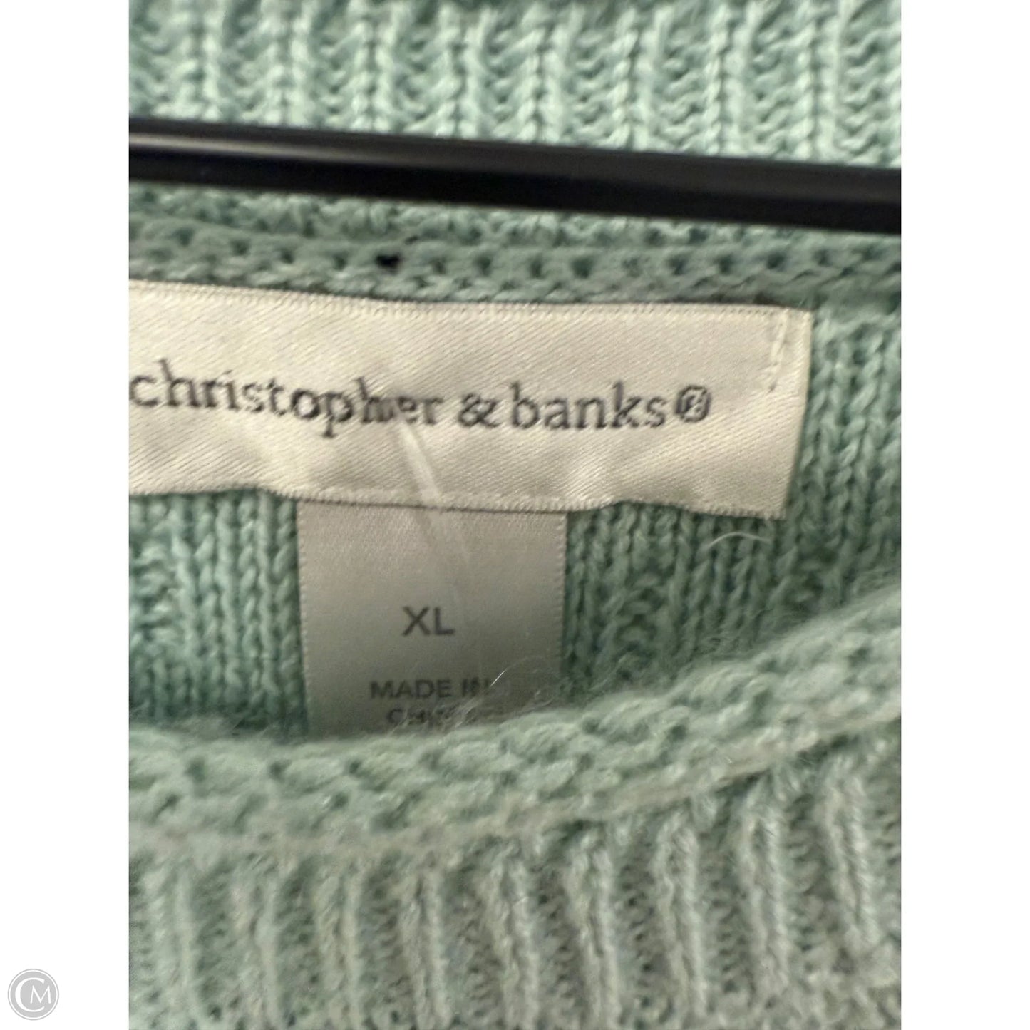 Sweater By Christopher And Banks In Blue & White, Size: Xl