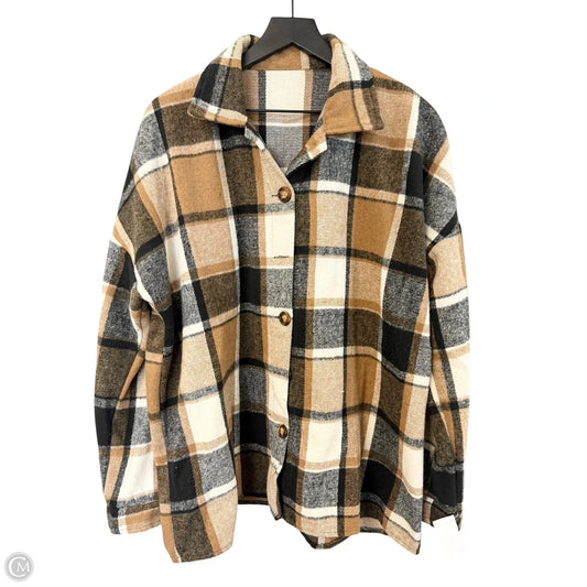 Jacket Shirt By Cmf In Plaid Pattern, Size: Xl