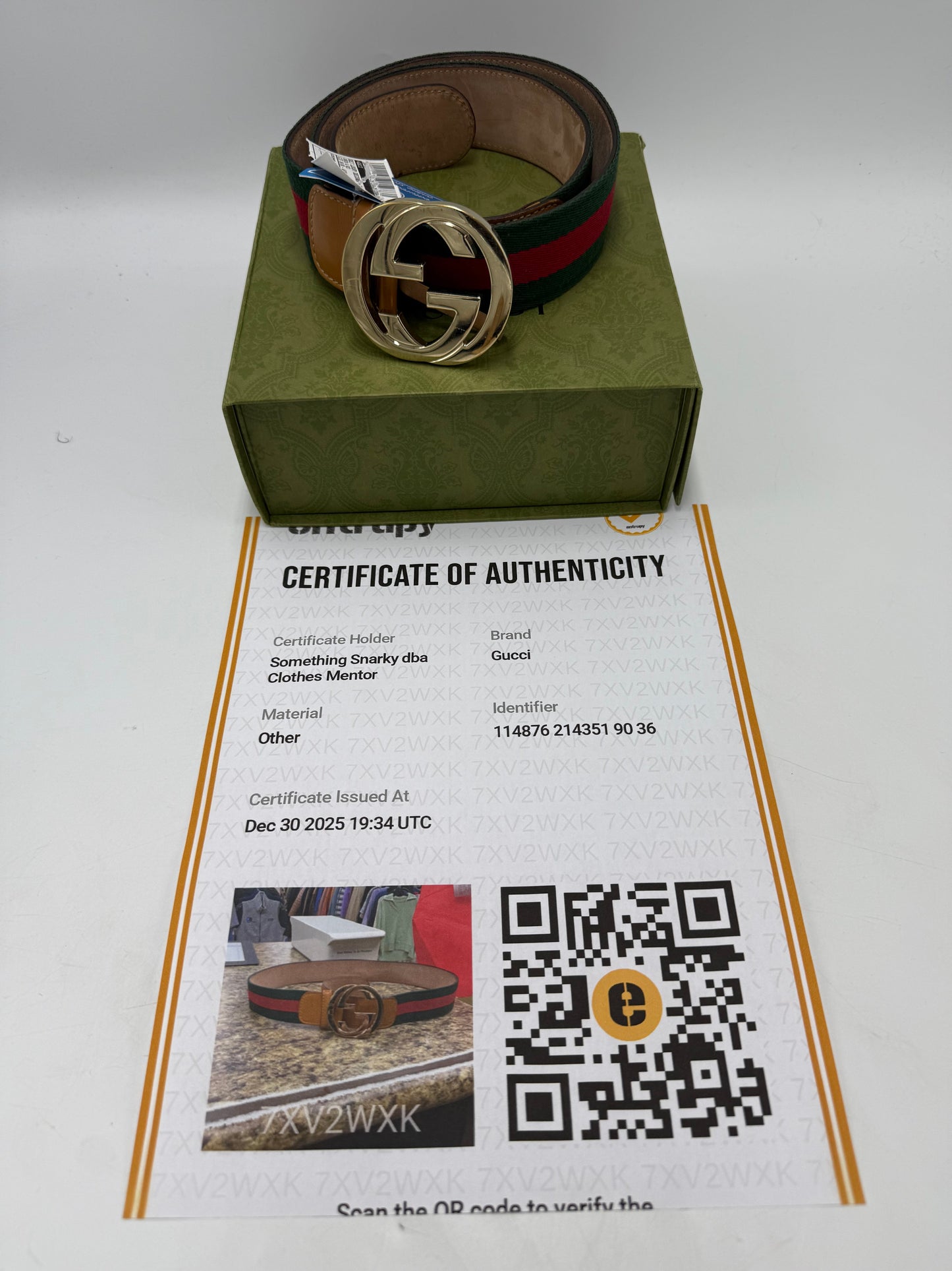 Gucci Web Stripe Interlocking G Luxury Designer Belt