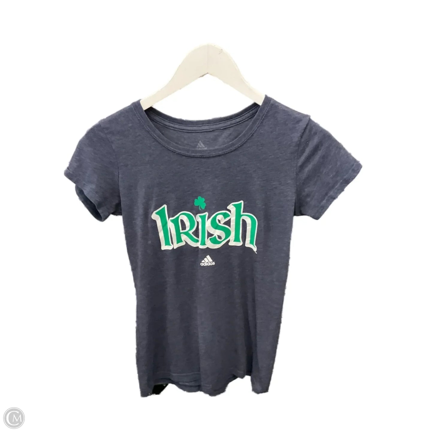 Top Short Sleeve By Adidas In Navy, Size: S