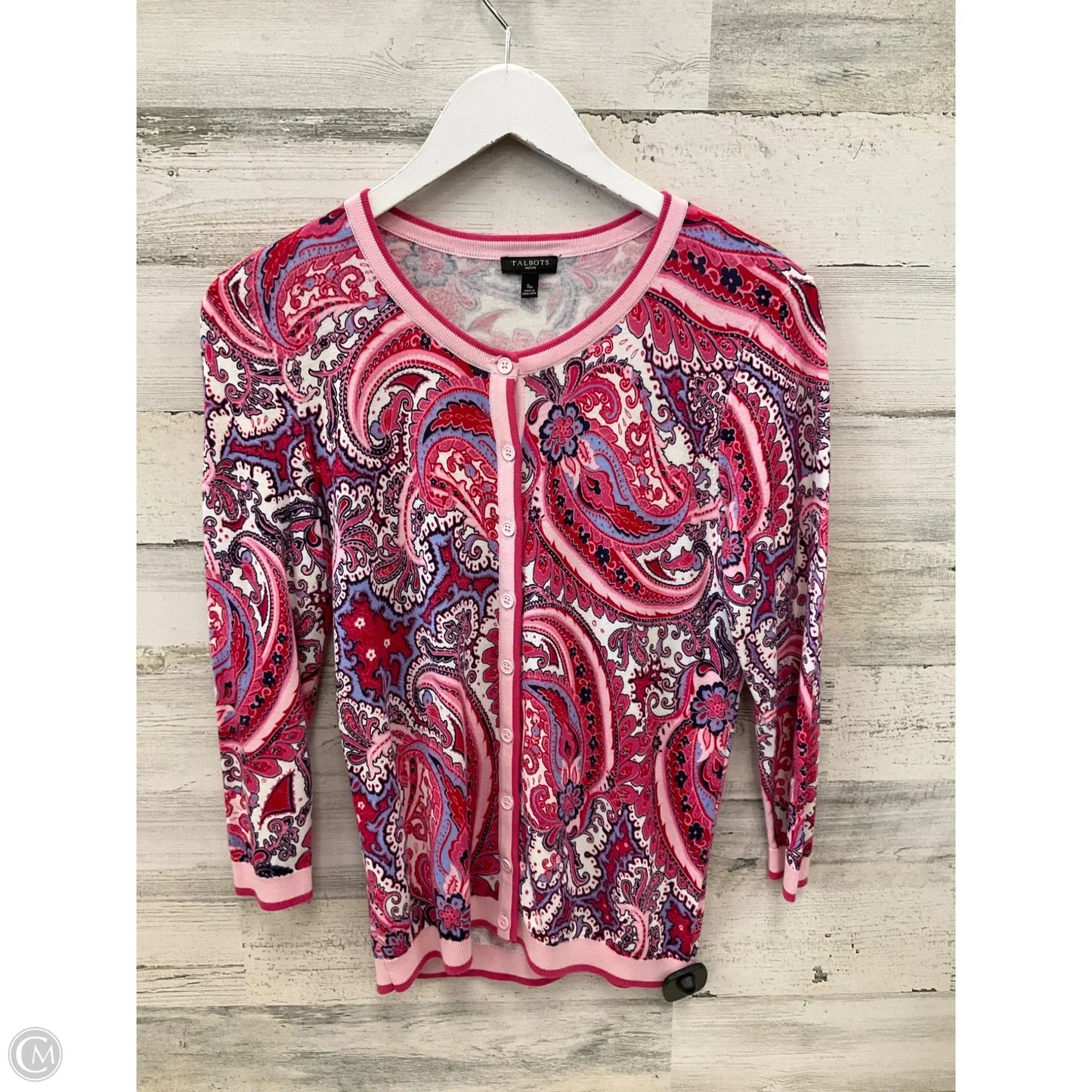 Sweater Cardigan By Talbots In Pink, Size: Sp