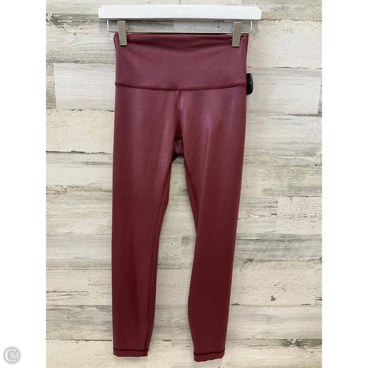 Athletic Leggings By Lululemon In Red, Size: S