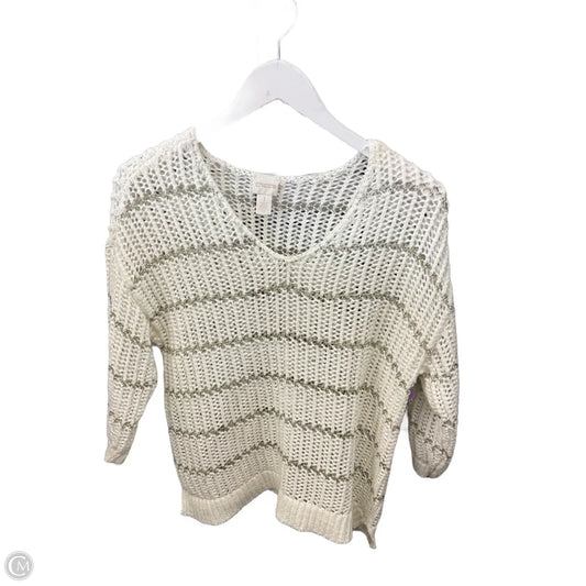 Sweater By Chicos In White, Size: M
