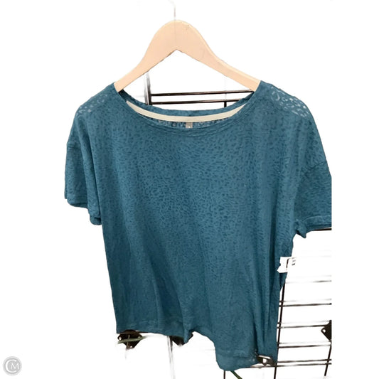 Athletic Top Short Sleeve By Mta Pro In Teal, Size: L