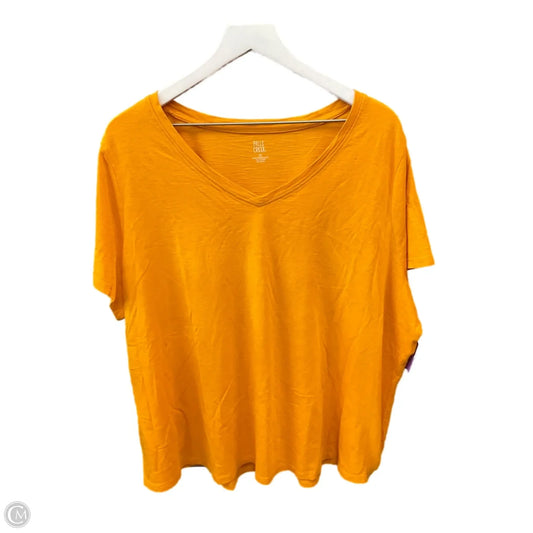 Top Short Sleeve Basic By Falls Creek In Yellow, Size: 3x
