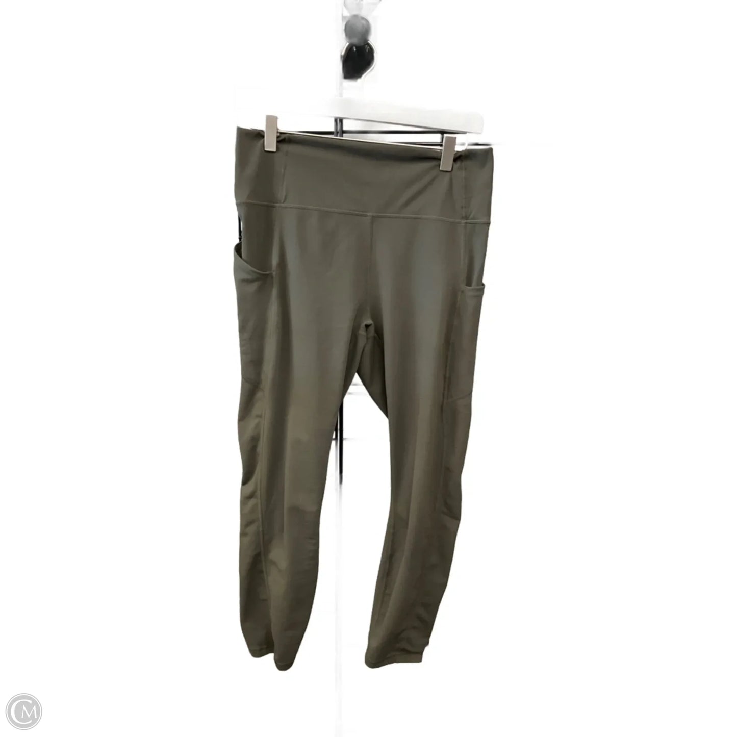 Athletic Leggings Capris By Fabletics In Green, Size: L