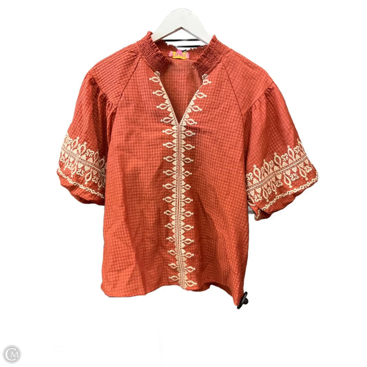 Top Short Sleeve By Thml In Orange, Size: M