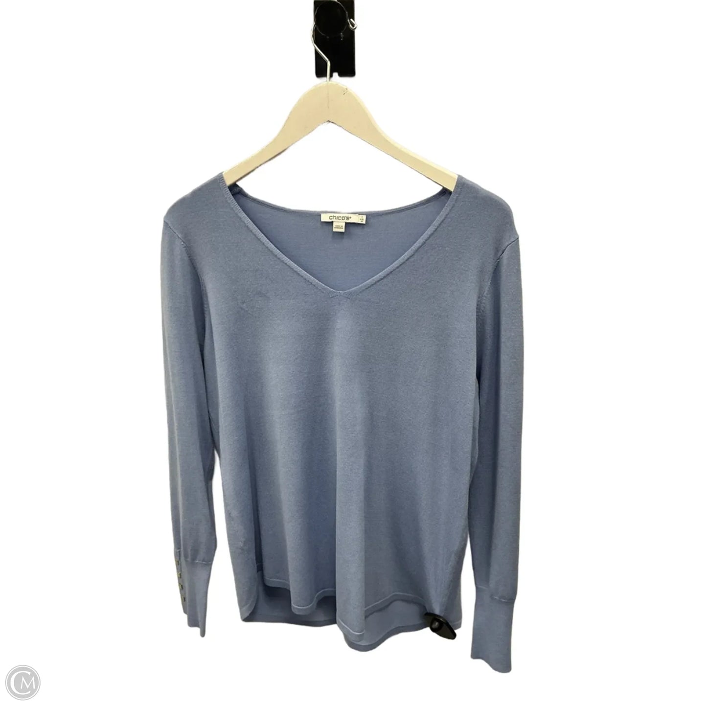 Top Long Sleeve By Chicos In Blue, Size: M