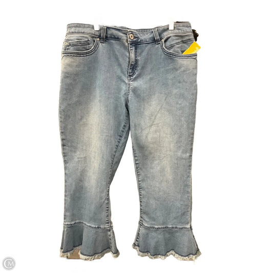 Jeans Cropped By Inc In Blue Denim, Size: 16