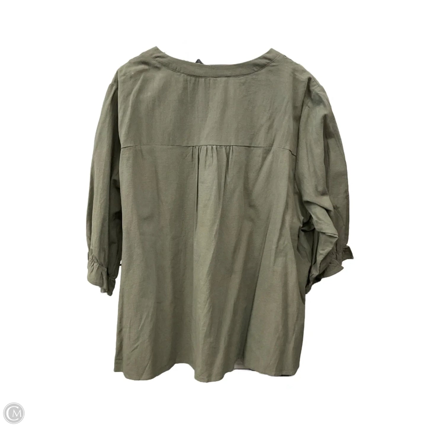 Top 3/4 Sleeve By Bloomchic In Green, Size: 4x