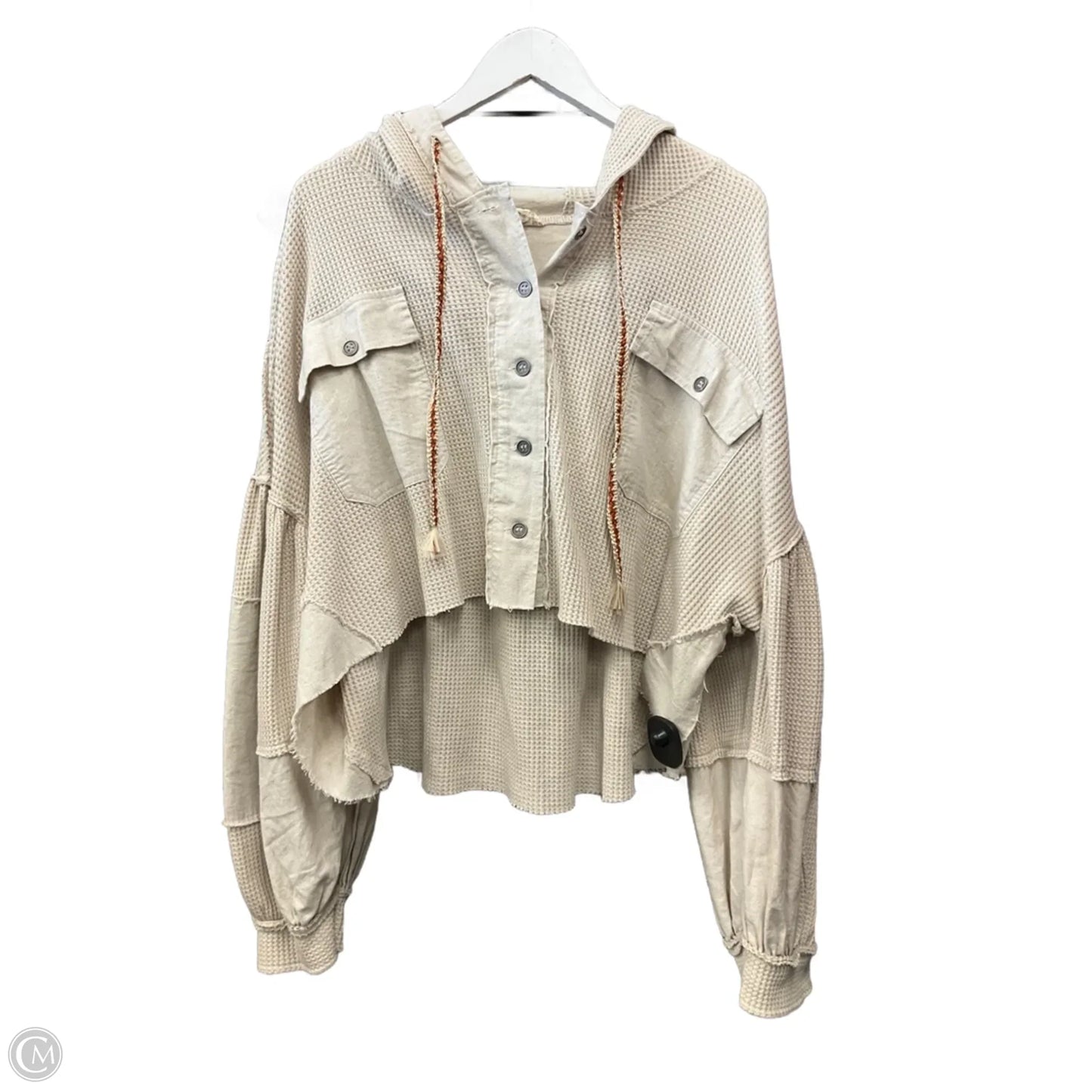 Top Long Sleeve By Pol In Beige, Size: L
