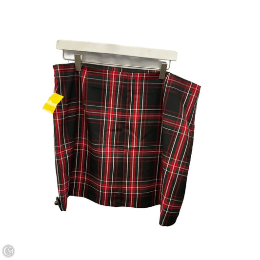 Skirt Mini & Short By Francesca's In Plaid Pattern, Size: 14