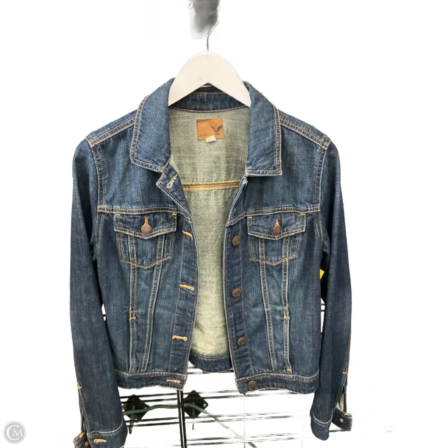 Jacket Denim By American Eagle In Blue Denim, Size: M