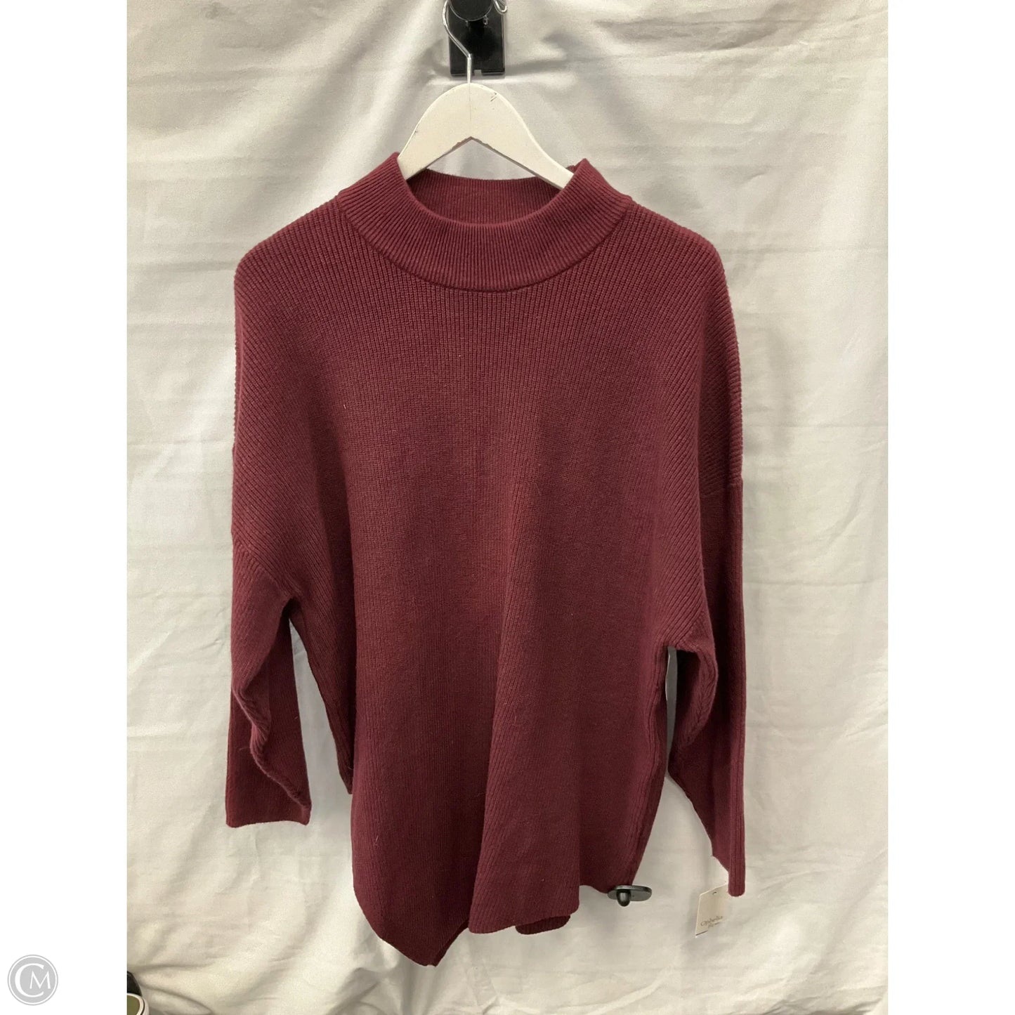 Top Long Sleeve By Ophelia Roe In Maroon, Size: 2x