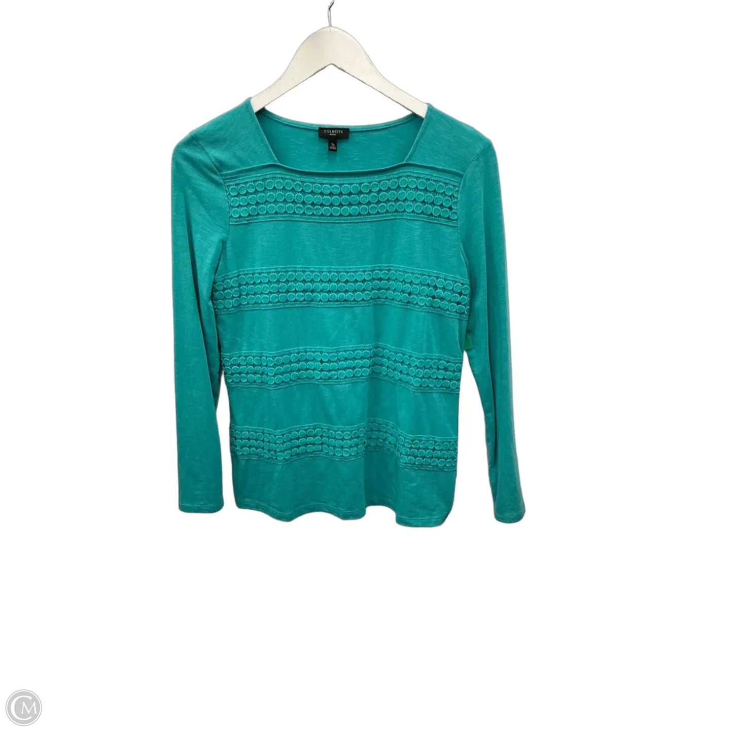 Top Long Sleeve By Talbots In Teal, Size: Sp