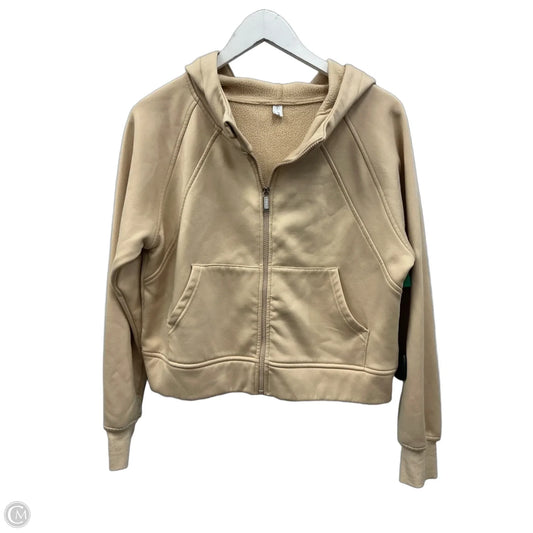 Sweatshirt Hoodie By Clothes Mentor In Beige, Size: M