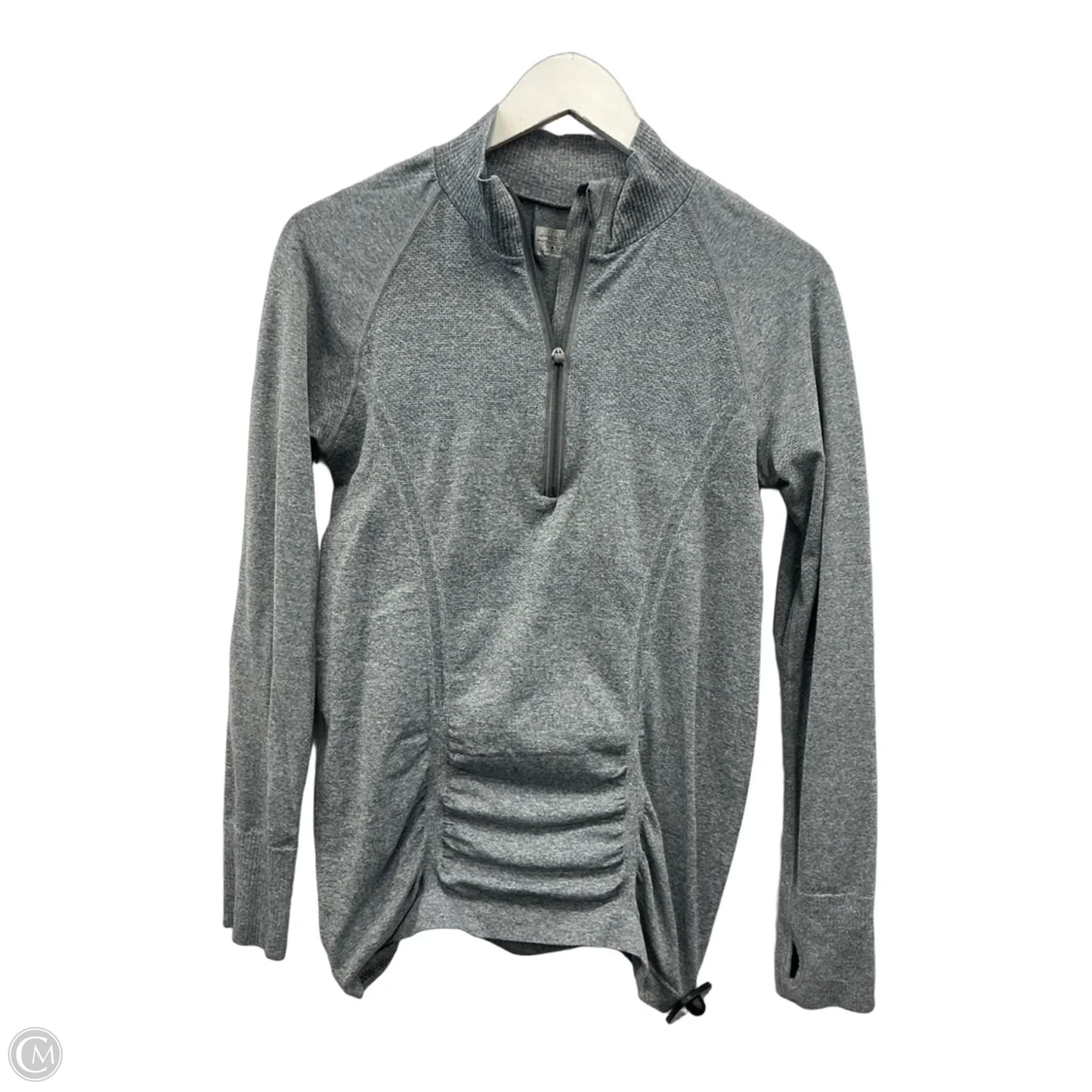 Athletic Top Long Sleeve Collar By Athleta In Grey, Size: M