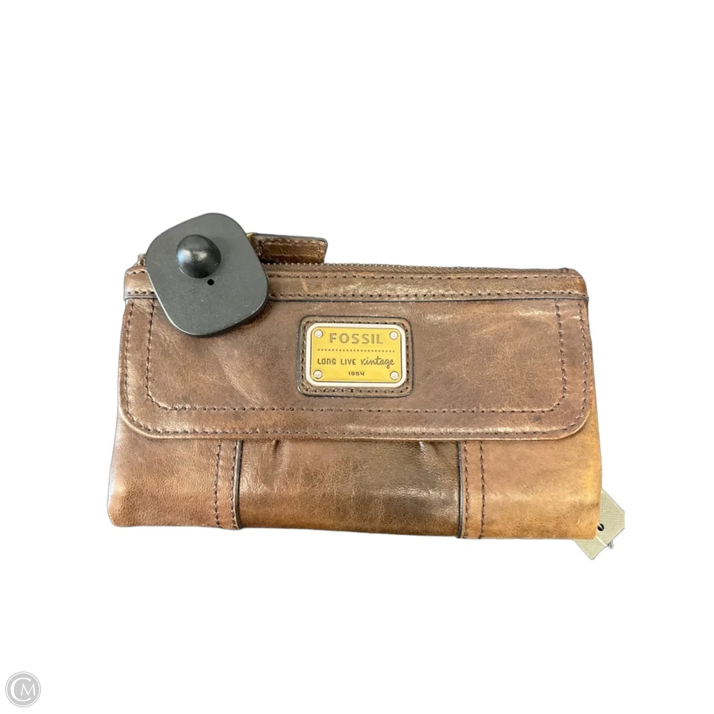 Wallet Leather By Fossil, Size: Medium