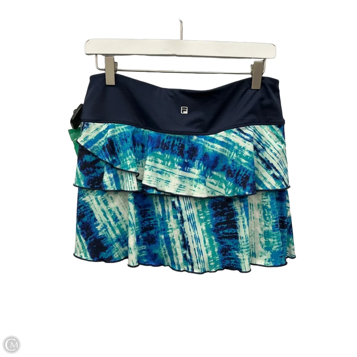 Athletic Skort By Fila In Blue & Green, Size: M