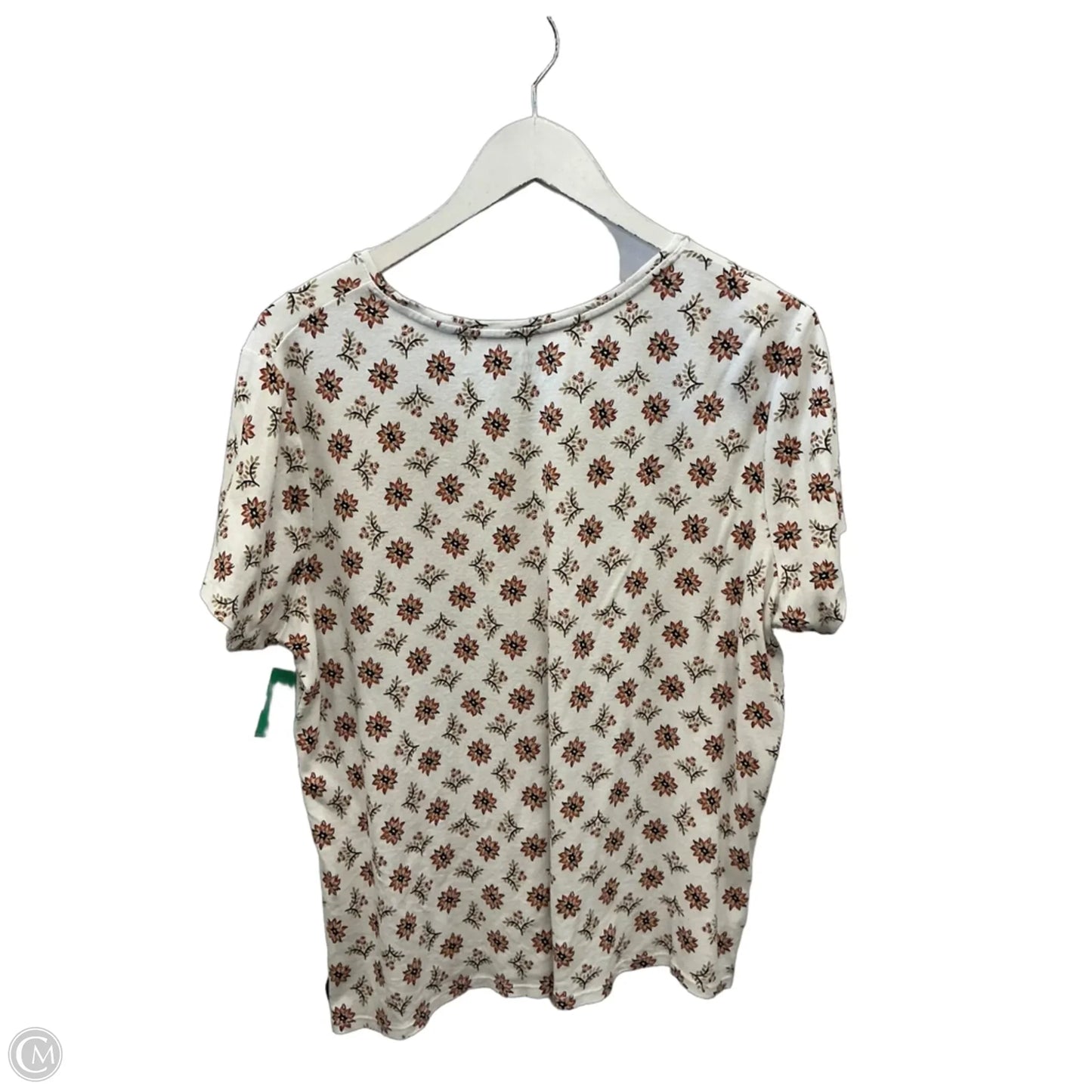 Top Short Sleeve By Croft And Barrow In White, Size: Xxl