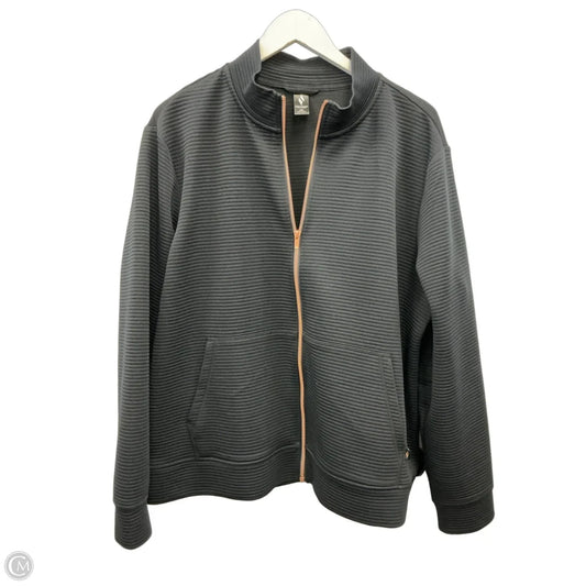 Athletic Jacket By Skechers In Black, Size: 2x