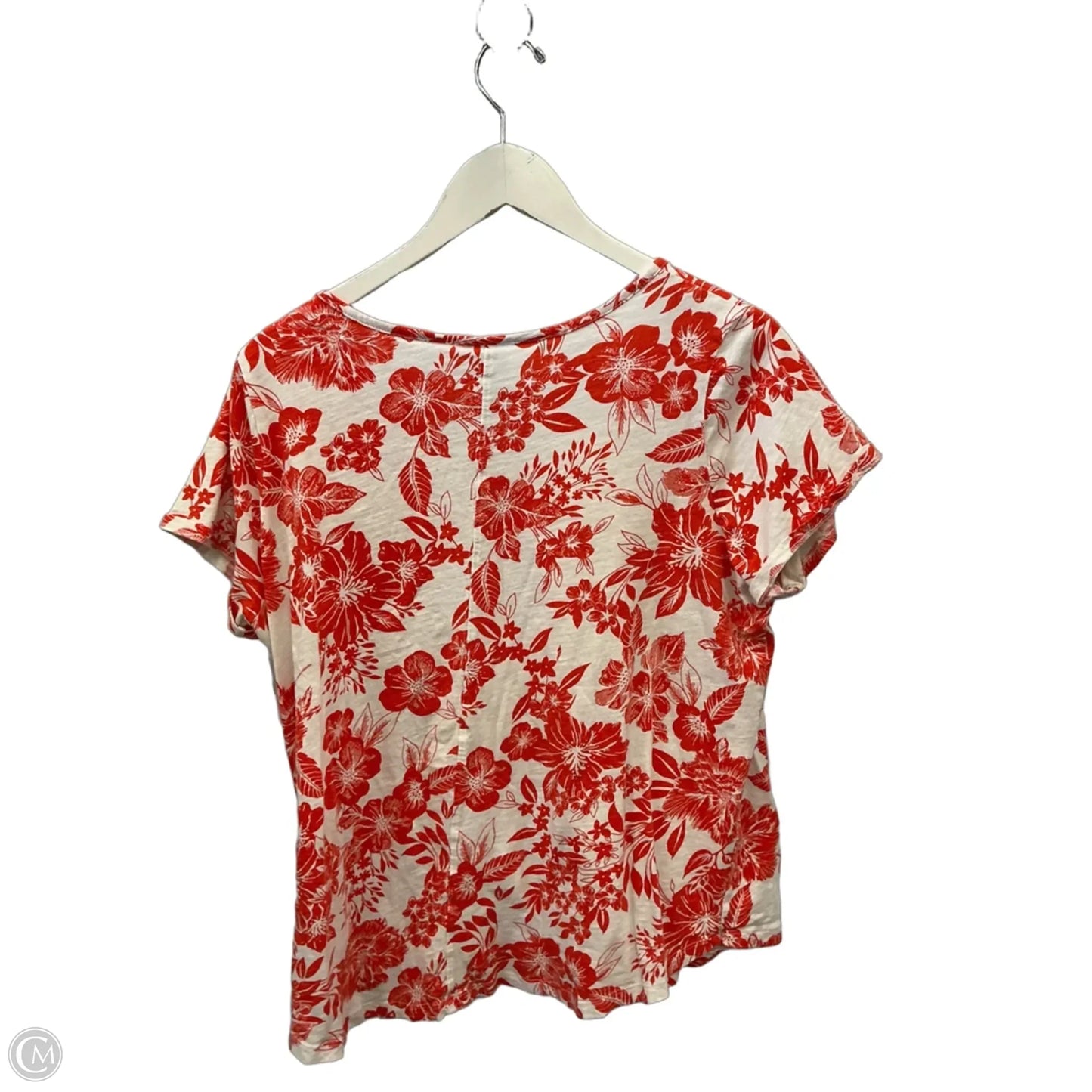 Top Short Sleeve By C And C In Red, Size: 1x