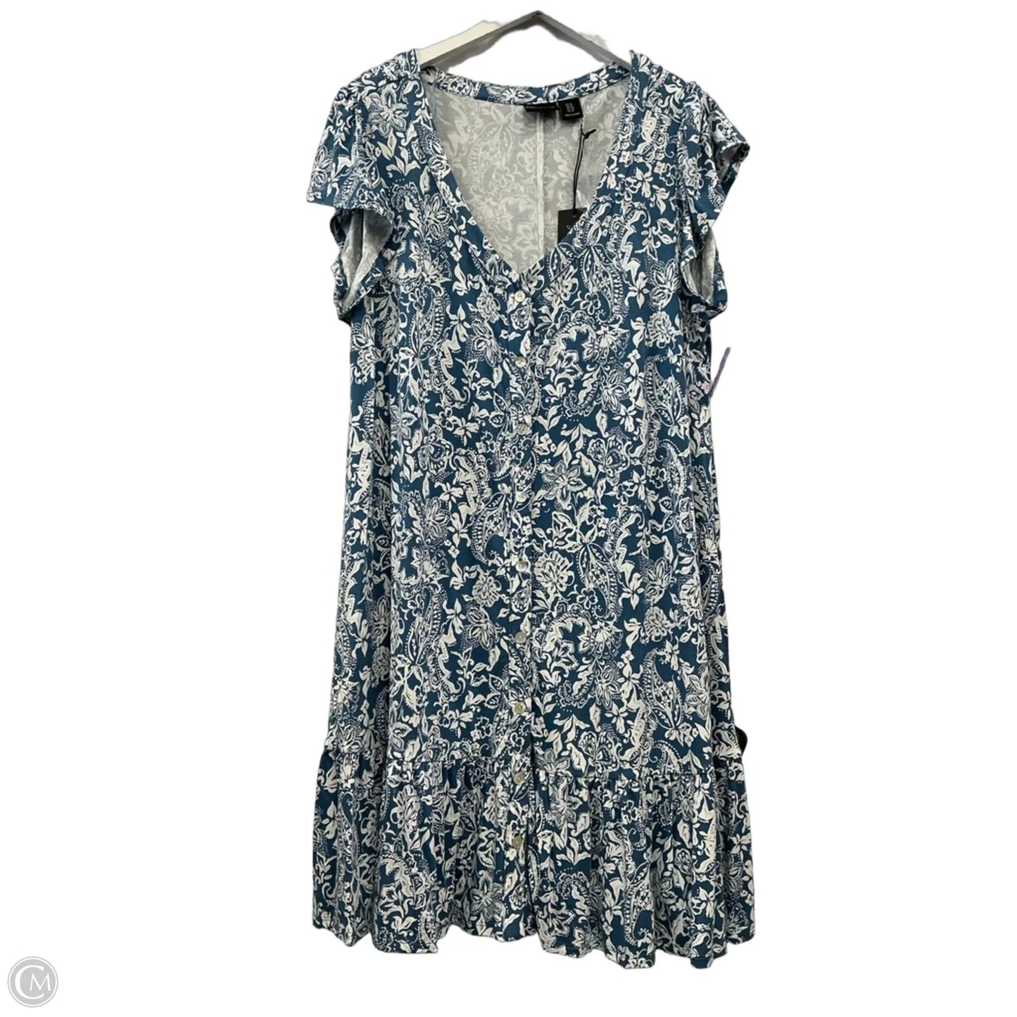 Dress Casual Short By Rachel Zoe In Blue, Size: 1x