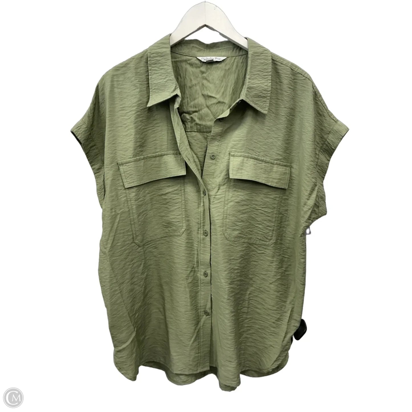 Top Short Sleeve By Ophelia Roe In Green, Size: Xl