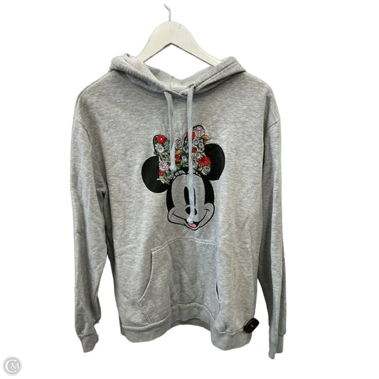 Sweatshirt Hoodie By Disney Store In Grey, Size: L