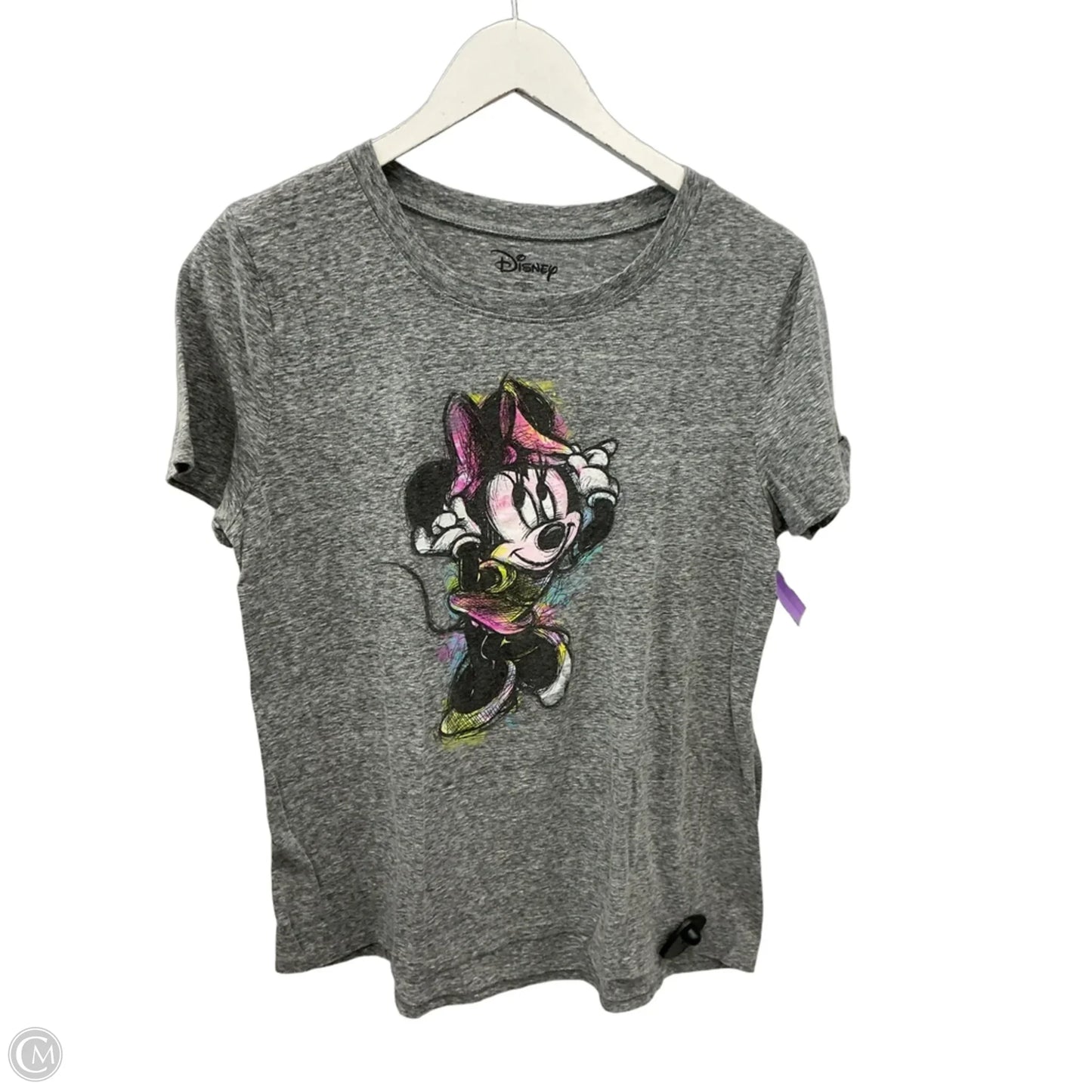 Top Short Sleeve By Disney Store In Grey, Size: Xl