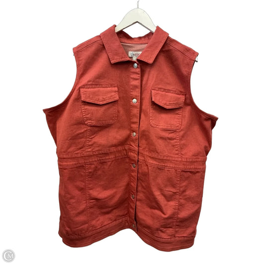 Vest Other By D&co. In Orange, Size: 2x