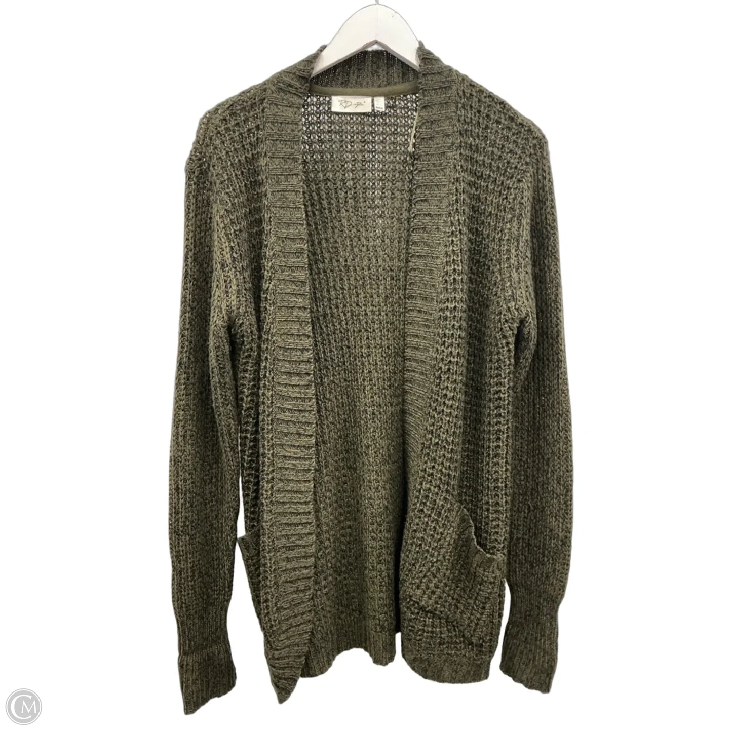 Sweater Cardigan By Rd Style In Green, Size: M