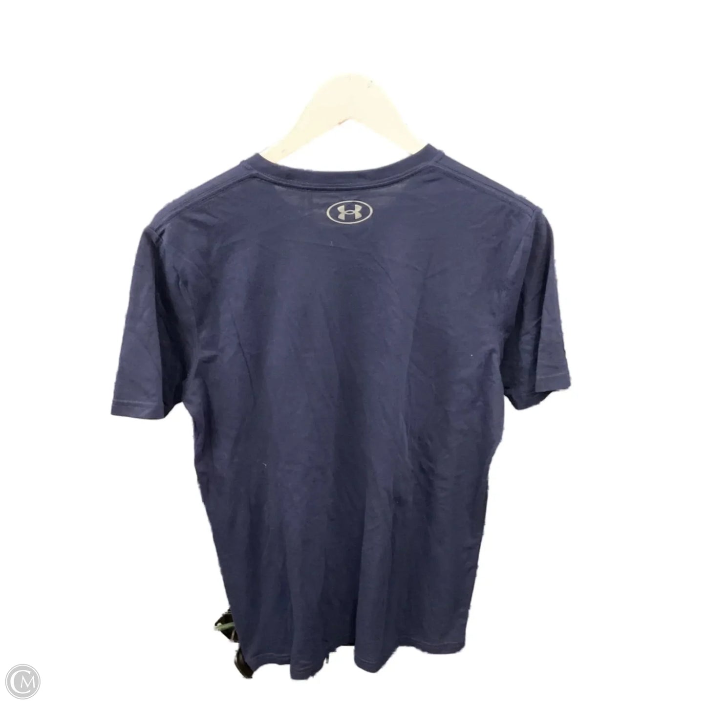Athletic Top Short Sleeve By Under Armour In Navy, Size: S