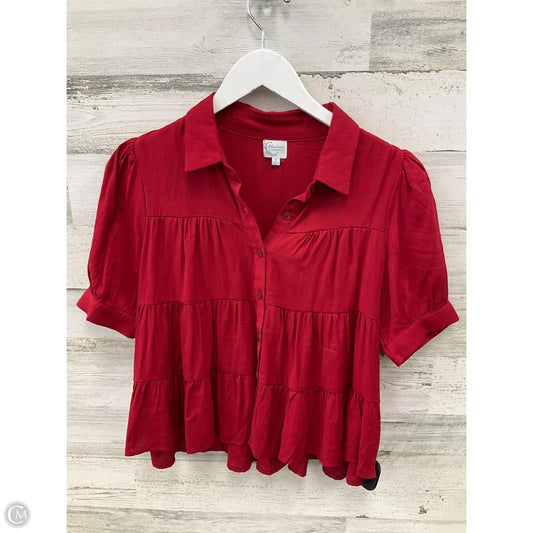 Top Short Sleeve By Blue Rain In Red, Size: S