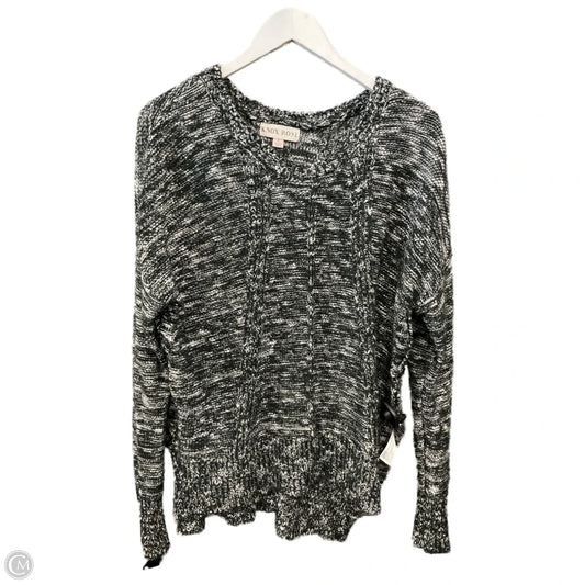 Sweater By Knox Rose In Black & White, Size: L