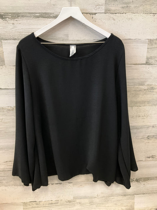 Top Long Sleeve By Clothes Mentor In Black, Size: 1x