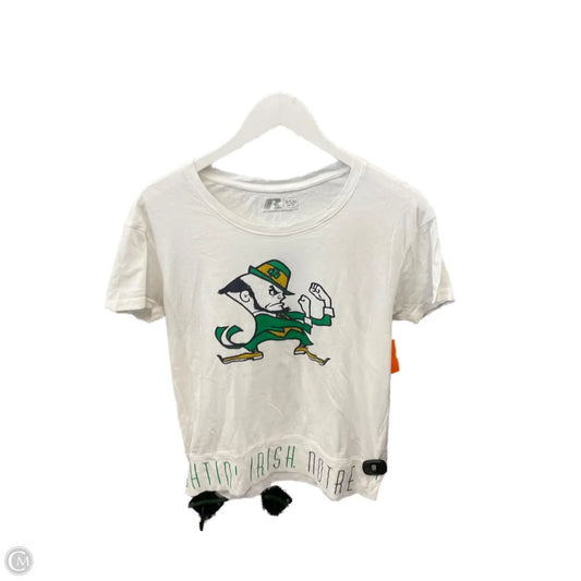 Athletic Top Short Sleeve By Russel Athletic In White, Size: S