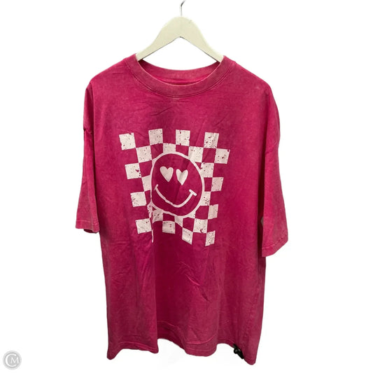 Top Short Sleeve By Clothes Mentor In Pink, Size: 3x