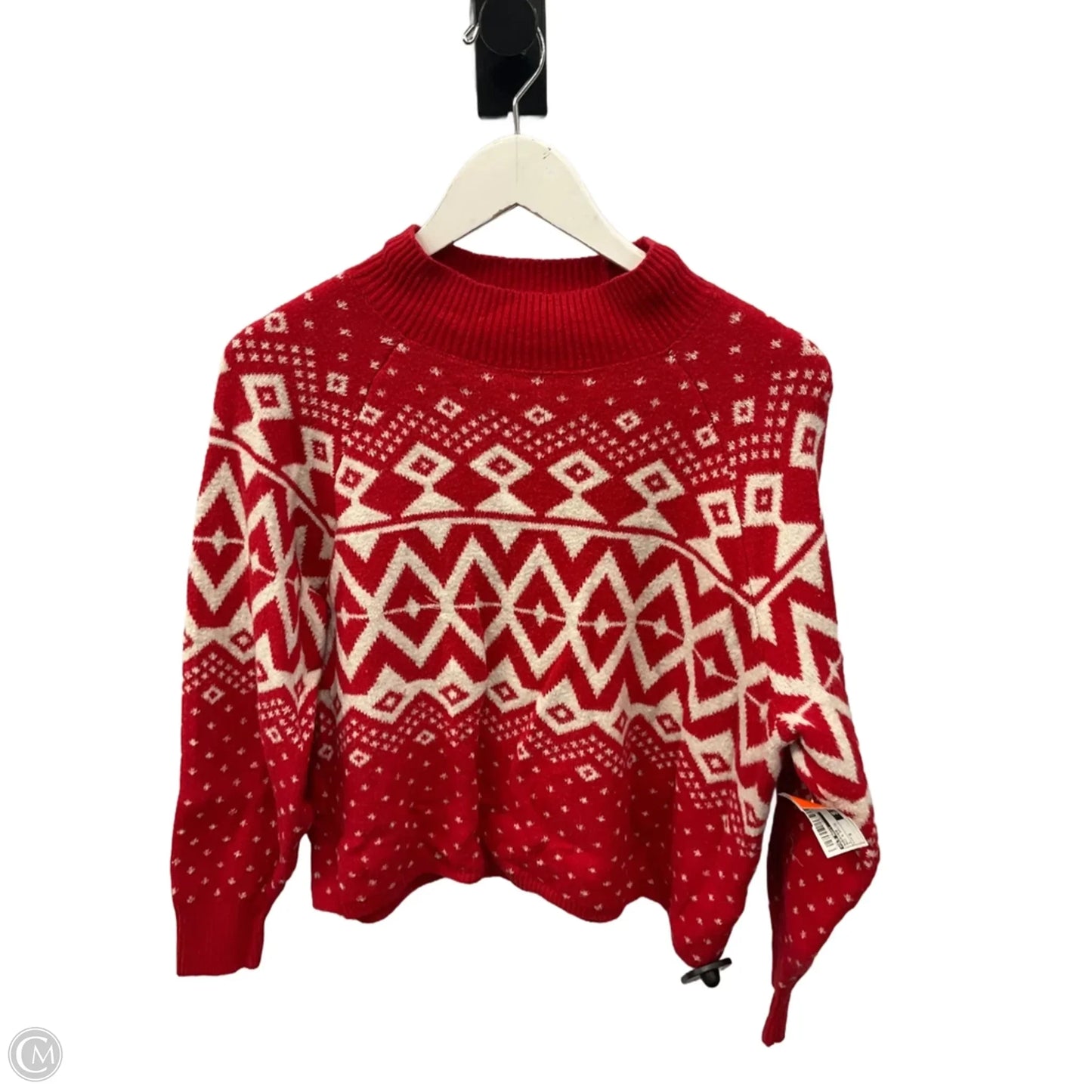 Sweater By Old Navy In Red & White, Size: S