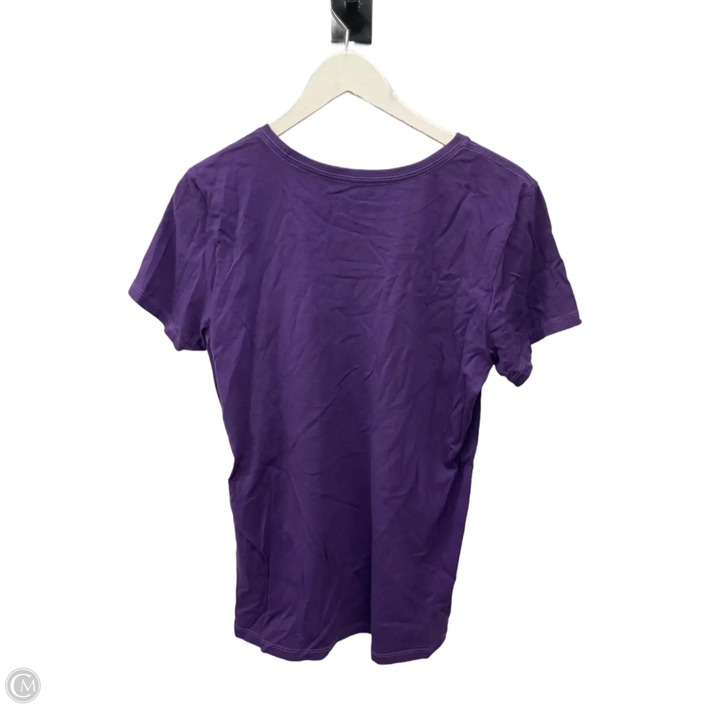 Top Short Sleeve By Life Is Good In Purple, Size: L