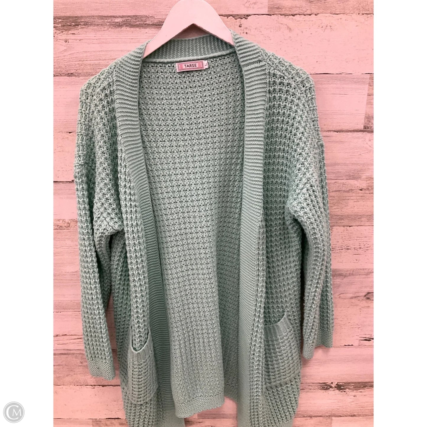 Sweater Cardigan By Clothes Mentor In Aqua, Size: L